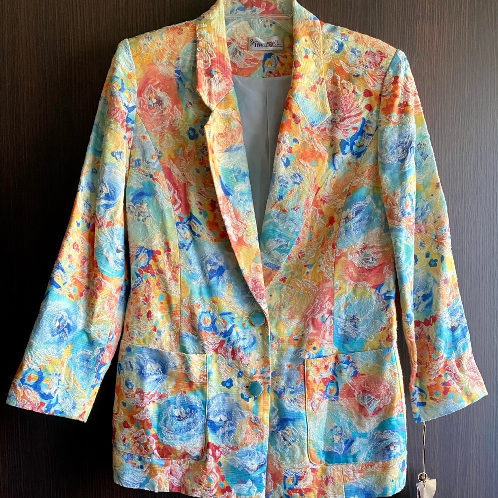 NWT Floral Long Blazer